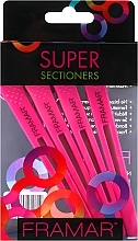Elastic Sectioning Hair Clip, pink - Framar Elastic Sectioning Hair Clips — photo N2