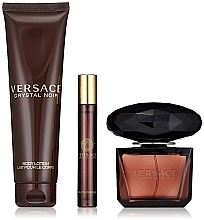 Fragrances, Perfumes, Cosmetics Versace Crystal Noir - Set (edp/90ml + b/lot/150ml + edt/10ml) 