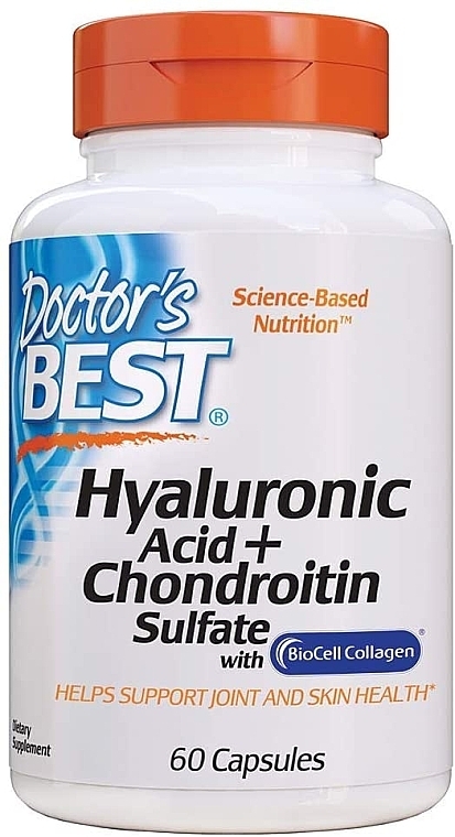 Hyaluronic Acid with Chondroitin Sulfate & Collagen - Doctor's Best Hyaluronic Acid with Chondroitin Sulfate Capsules — photo N1