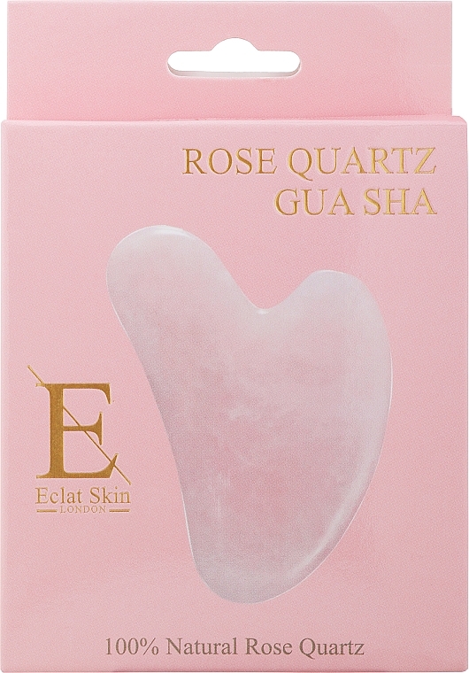 Gua Sha Stone, rose quartz - Eclat Skin London Rose Quartz Gua Sha — photo N2