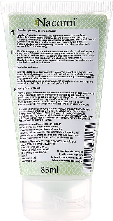 Face Peeling with Jojoba Oil and Nette Extract - Nacomi Face Peeling — photo N2