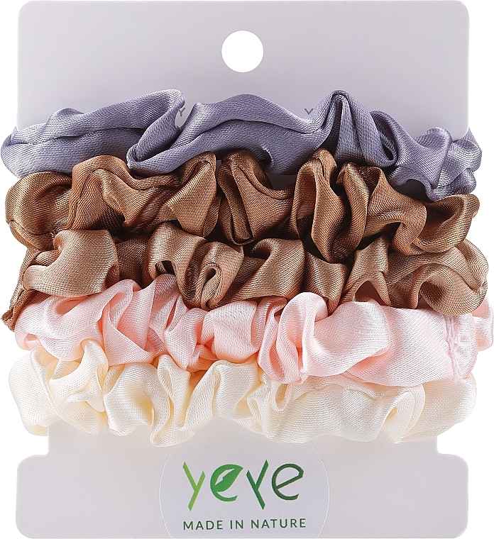 Satin Hair Ties, #14, Pack of 5 - Yeye — photo N1