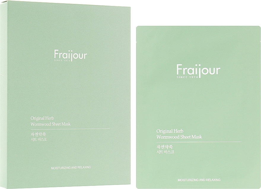 Plant Extracts Sheet Mask - Fraijour Original Herb Wormwood Sheet Mask — photo N3