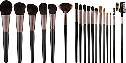 Fragrances, Perfumes, Cosmetics Makeup Brush Set, 18 pcs - Tools For Beauty MiMo Makeup Brush Black Set