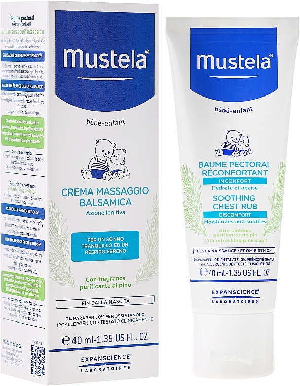 Balm for Body - Mustela Soothing Chest Rub — photo N1