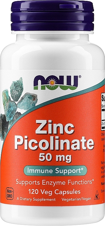 Capsules "Zinc Picolinate" 50 mg - Now Foods Zinc Picolinate 50mg Veg Capsules — photo N3