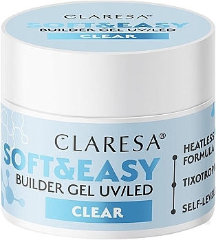 Nail Builder Gel - Claresa Soft & Easy Builder Gel UV/LED Clear — photo N3