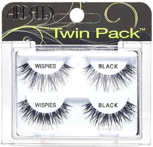 Flase Lashes, 2 psc - Ardell Twin Pack Wispies Black — photo N1