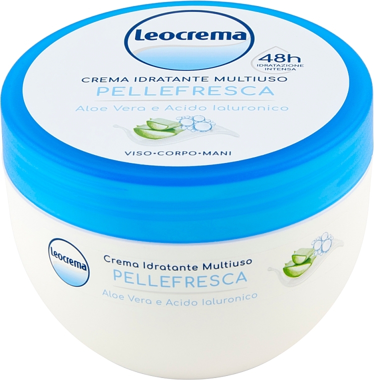 Aloe Vera Body Cream - Leocrema Cream Face Body Hands With Aloe Vera and Hyaluronic Acid — photo N2