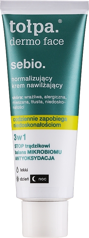 Normalizing Moisturizing Face Cream - Tolpa Dermo Sebio Face Cream — photo N2