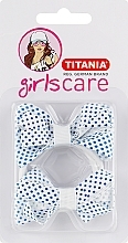 Fragrances, Perfumes, Cosmetics Hair Tie "Bow", 2 pcs, white - Titania