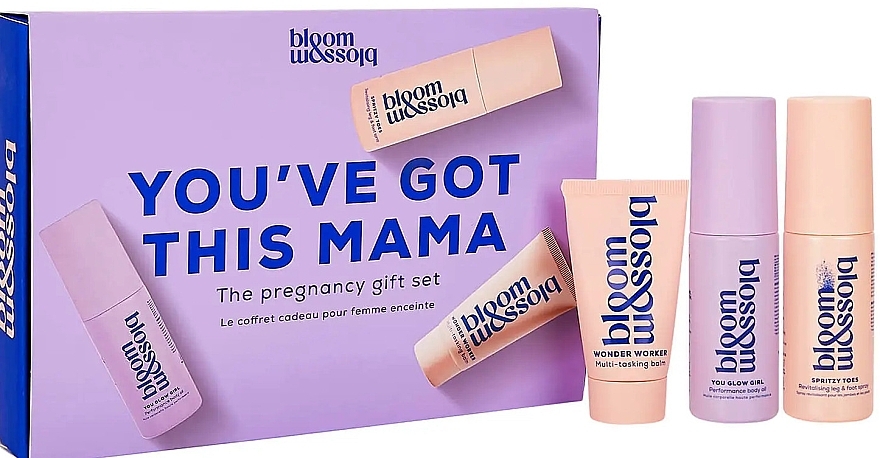 Set - Bloom & Blossom You've Got This Mama The Pregnancy Gift Set (foot/spray/40ml + b/balm/25ml + b/oil/40ml) — photo N1