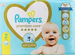 Pampers Premium Care Newborn Diapers (4-8 kg), 68 pcs - Pampers — photo N1