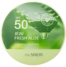 Fragrances, Perfumes, Cosmetics Cooling Sunscreen Cushion - The Saem Jeju Fresh Aloe Cooling Cushion SPF50 + PA+++