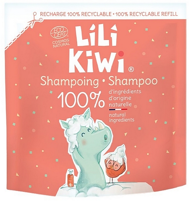 Strawberry & Cream Shampoo - Lilikiwi Extra Gentle Natural Shampoo for Kids Refill — photo N1