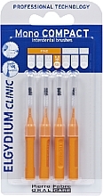 Fragrances, Perfumes, Cosmetics Interdental Brush, orange, 4 pcs - Elgydium Clinic Brushes Mono Compact Orange 1,2mm