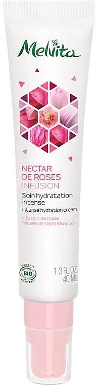 Intensive Moisturizing Face Cream "Rose Infusion" - Melvita Nectar De Rose Intense Hydration Cream — photo N1