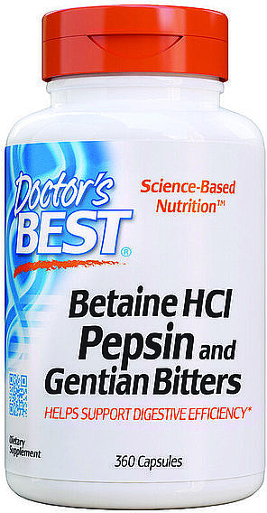 Betaine HCI Pepsin & Gentian Bitters - Doctor's Best Betaine HCI Pepsin and Gentian Bitters — photo N2