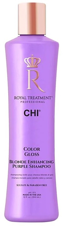 Anti-Yellow Shampoo - Chi Royal Treatment Color Gloss Blonde Enhancing Purple Shampoo — photo N1