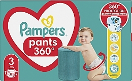 Diaper Pants, size 3, 6-11 kg, 128 pcs - Pampers — photo N9