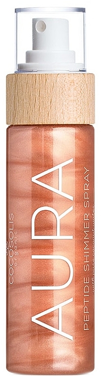 Face, Body & Hair Shimmer Spray with Peptides - Cocosolis Aura Peptide Shimmer Spray — photo N1