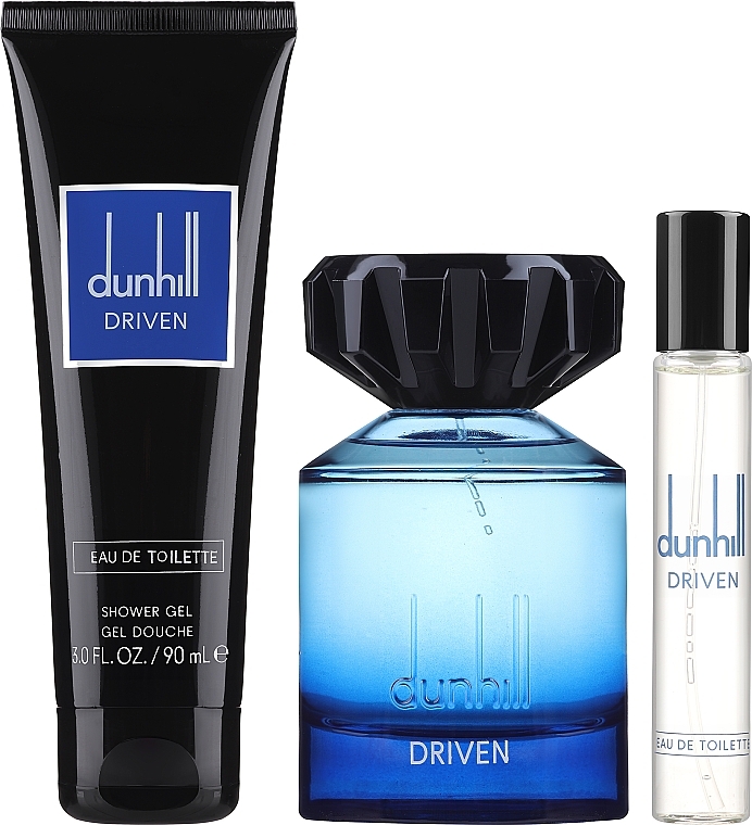 Alfred Dunhill Driven Blue - Set (edp/100ml + edp/mini/15ml + sh/gel/90ml) — photo N2