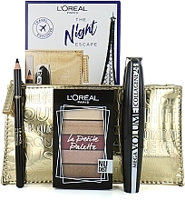 Fragrances, Perfumes, Cosmetics Set - L'Oreal Paris The Night Escape (mascara/9ml + eye/pencil/1.2g + eyeshadow/4g + bag)