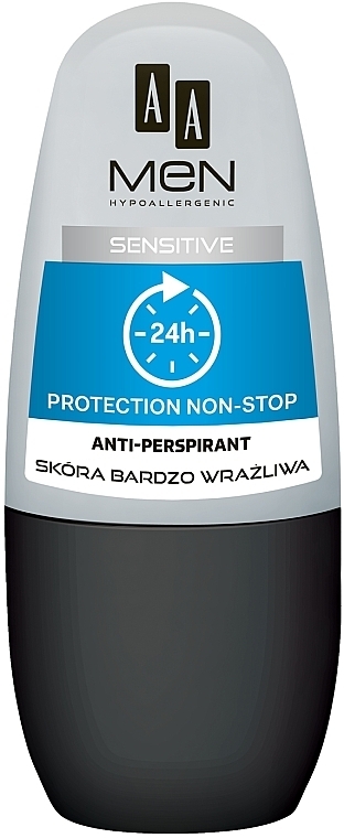 Roll-On Deodorant - AA Men Protection Non-Stop 24h Anti-Perspirant Sensitive — photo N1