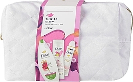 Fragrances, Perfumes, Cosmetics Set - Dove Time to Glow Set (sh/gel/225ml + deo/150ml + b/lot/250ml)