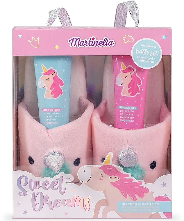 Beauty Set - Martinelia Sweet Dreams Slipper&Bath Set (sh/gel/120ml + b/lot/120ml+slippers) — photo N1