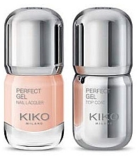 Fragrances, Perfumes, Cosmetics Set - Kiko Milano Perfect Gel Duo (nail/polish/10ml + top/coat/10ml)