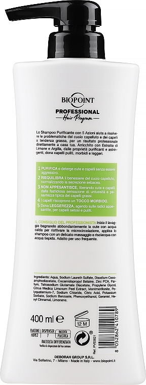 Shampoo for Oily Hair - Biopoint Shampoo Purificante — photo N2