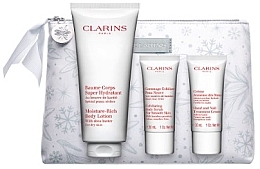 Fragrances, Perfumes, Cosmetics Set - Clarins Body Care Essentials Collection (b/lot/200ml + b/scr/30ml + h/cr/30ml + pouch)