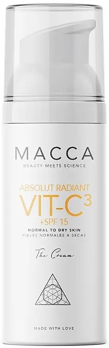 Brightening Face Cream for Normal & Dry Skin - Macca Absolut Radiant Vit-C Cream SPF15 Normal To Dry Skin — photo N1