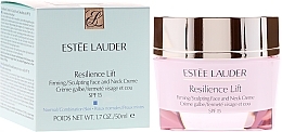 Fragrances, Perfumes, Cosmetics Lifting Face & Neck Cream for Normal Skin - Estee Lauder Resilience Lift Firming Sculpting Face and Neck Creme Oil-Free SPF 15