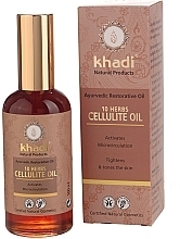 Fragrances, Perfumes, Cosmetics Anti-Cellulite Oil "10 Herbs" - Khadi