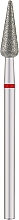 Cone Diamond Nail Drill Bit #214, large, d 4.0 mm, soft abrasive - Kodi Professional — photo N1