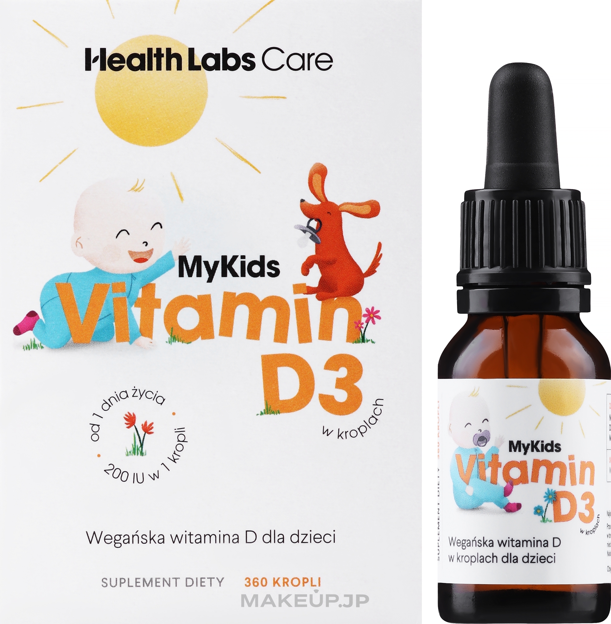 Dietary Supplement Drops for Kids 'Vitamin D3' - HealthLabs Care MyKids Vitamin D3 — photo 9.7 ml