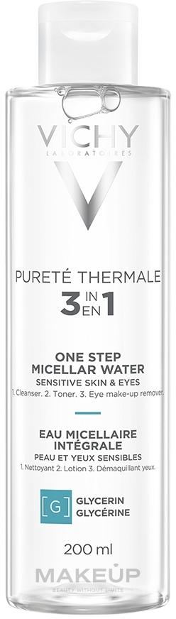 Micellar Water for Sensitive Face and Eyes - Vichy Purete Thermale Mineral Micellar Water — photo 200 ml