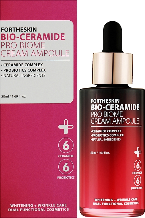 Face Cream Serum with Ceramides - Fortheskin Bio-Ceramide Pro Biome Cream Ampoule — photo N2