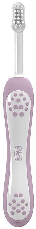 Toothbrush for First Teeth, 6-36 months, pink - Chicco First Milk Teeth — photo N1