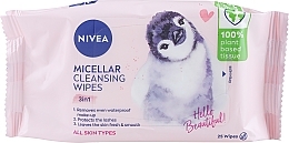 Fragrances, Perfumes, Cosmetics Biodegradable Micellar Makeup Remover Wipes - NIVEA Biodegradable Micellar Cleansing Wipes 3 In 1 Penguin