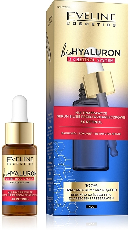 Multi- Repairing Serum - Eveline Cosmetics BioHyaluron 3xRetinol System Serum — photo N5