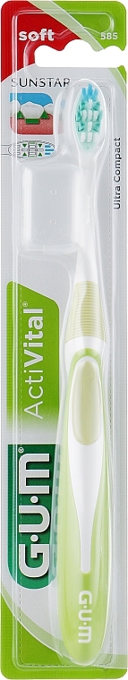 Toothbrush Activital, soft, light green - G.U.M Soft Ultra Compact Toothbrush — photo N1