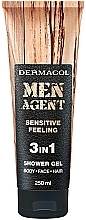 Shower Gel - Dermacol Men Agent Sensitive Feeling 3v1 Shower Gel — photo N1