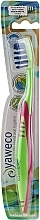 Toothbrush Medium, green-pink - Yaweco Toothbrush Nylon Medium — photo N1