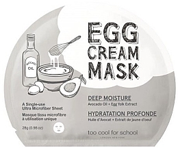 Fragrances, Perfumes, Cosmetics Deep Moisturizing Egg Mask - Too Cool For School Egg Cream Mask Deep Moisture