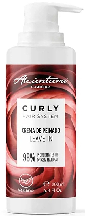 Leave-In Hair Cream - Alcantara Cosmetica Curly Hair System Leave In Styling Cream — photo N4