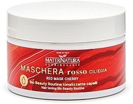 Red Hair Toning Mask - MaterNatura Red Mask Cherry — photo N1