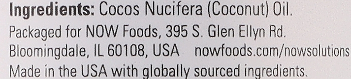 Coconut Oil - Now Foods Solution Coconut Oil — photo N2